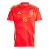 Maillot de Supporter Espagne Alex Baena 15 Domicile Euro 2024 Pour Homme